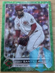 2022 Topps Series 1 Green Foil 148/499 Tony Santillan #111 Rookie